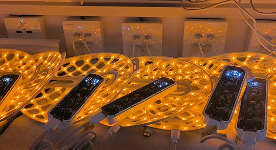 Conjunto de m&aacute;scara facial LED