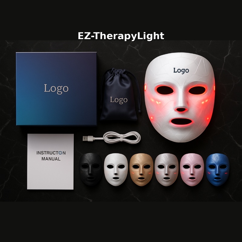 3-LED r&oslash;d lysterapimaske