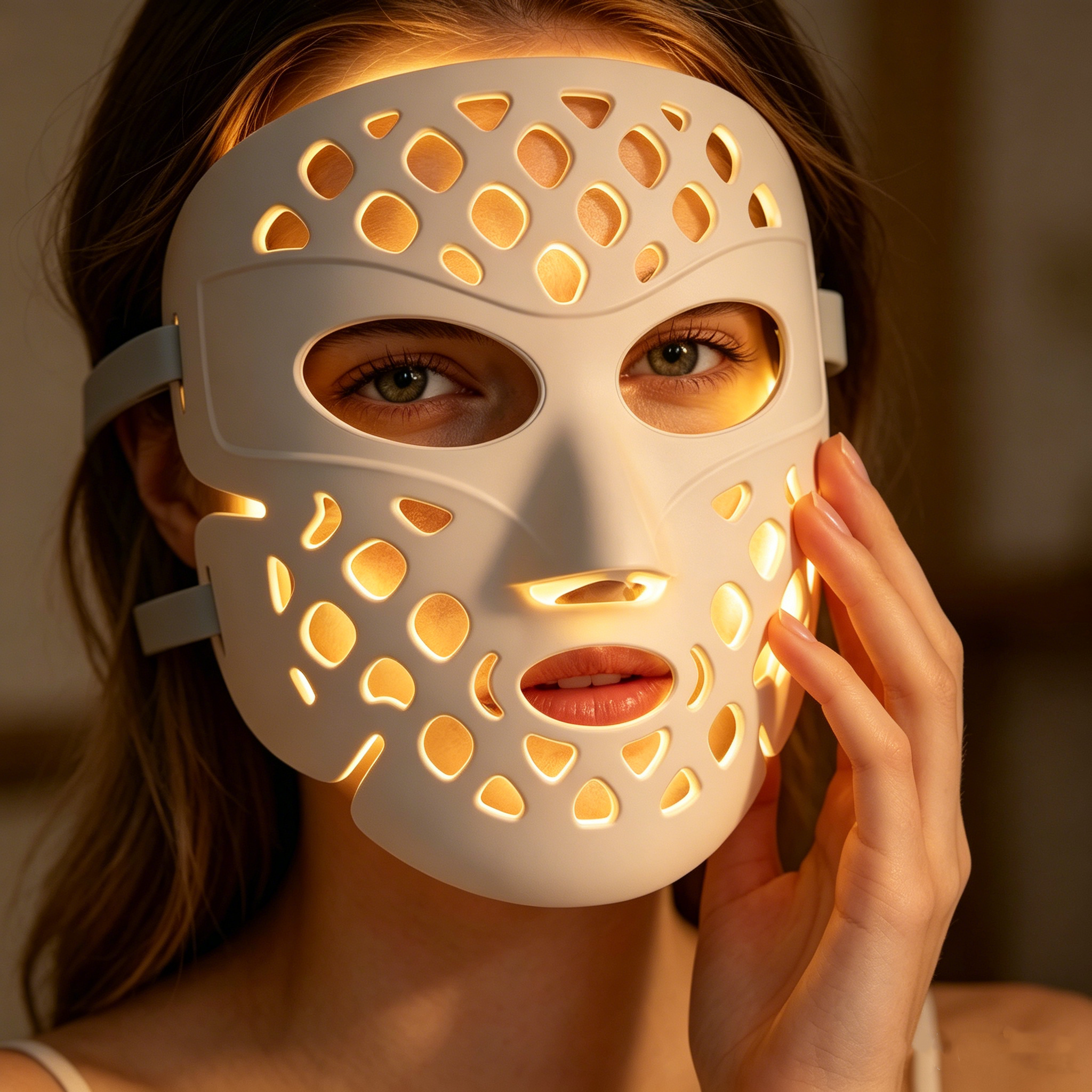 Mascarilla facial LED de silicona l&iacute;quida de grado m&eacute;dico de primera calidad